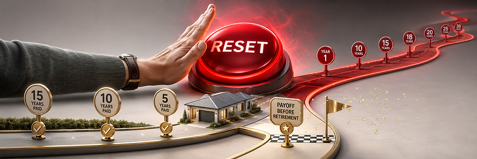 Homeowner weighing mortgage reset versus retirement payoff